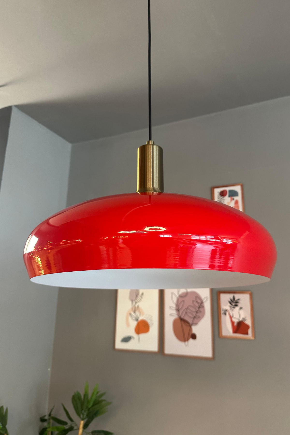 Estrela Kırmızı Tekli Avize Eskitme Fener Başlık İç Mekan Aydınlatma Dekoratif Mutfak Cafe Salon