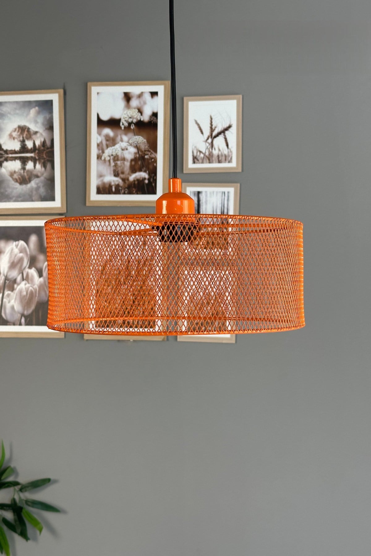 Ferix Turuncu Metal Tekli Avize Rustik Modern Sarkıt Aydınlatma