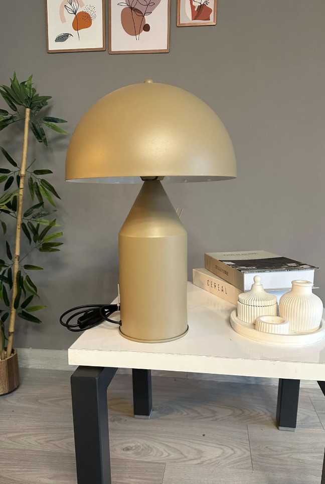 Lipeo Bej Masa Lambası Dekoratif Masaüstü Aydınlatma Hol Abajur Yatak Odası Başucu Lamba