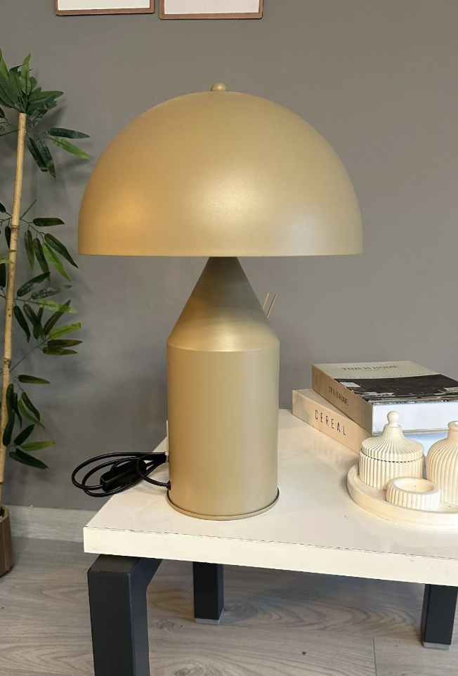 Lipeo Bej Masa Lambası Dekoratif Masaüstü Aydınlatma Hol Abajur Yatak Odası Başucu Lamba