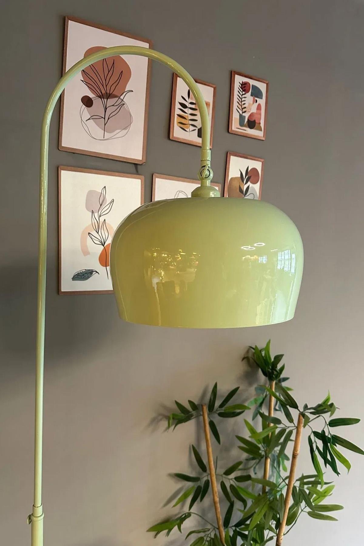 Mint Lambader Hareketli Başlık Sehpalı Modern Dekoratif Metal Oturma Odası Çalışma Odası Lambası