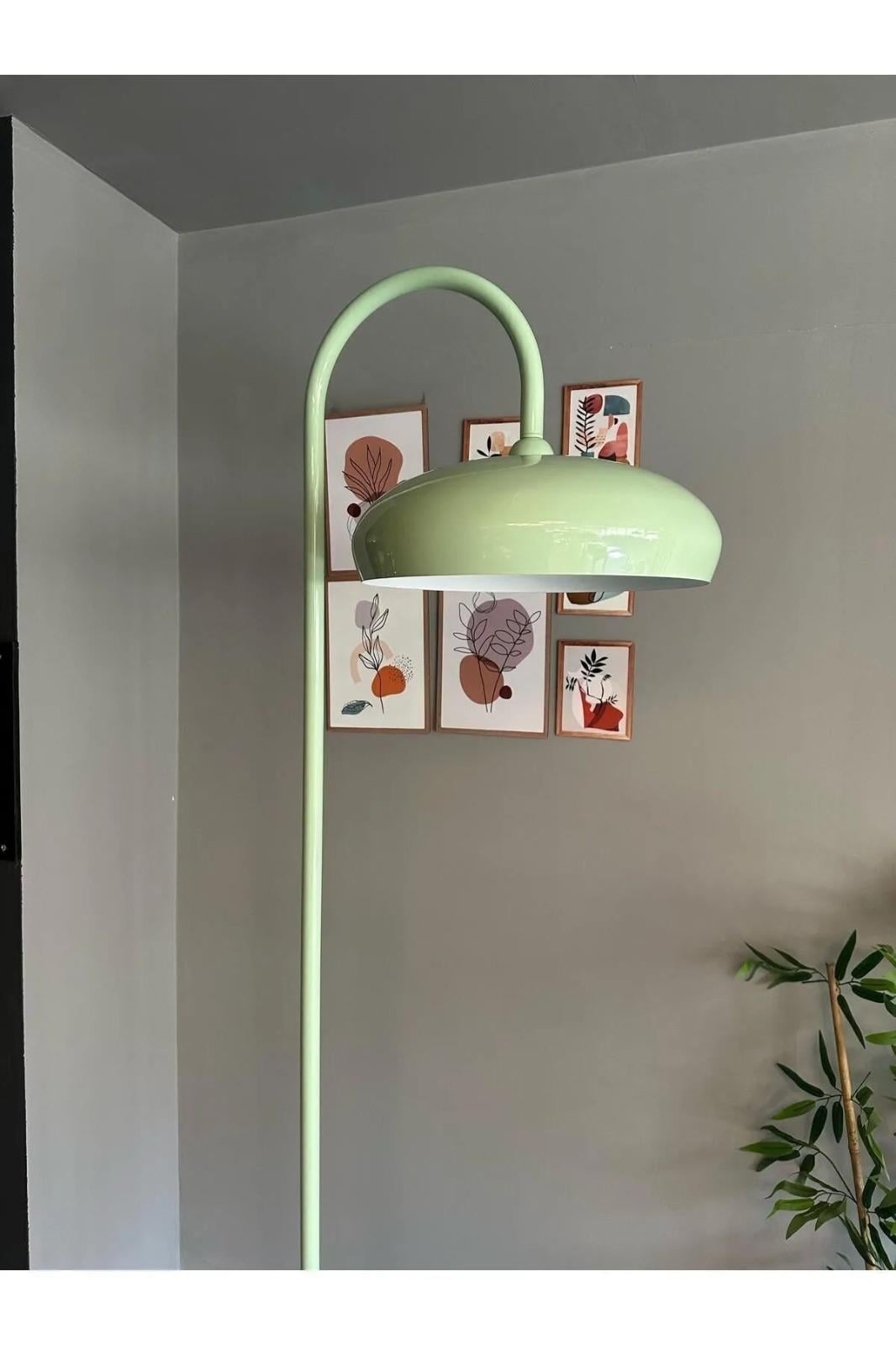 Mint Lambader Modern Dekoratif Metal Oturma Odası Çalışma Odası Zemin Lambası
