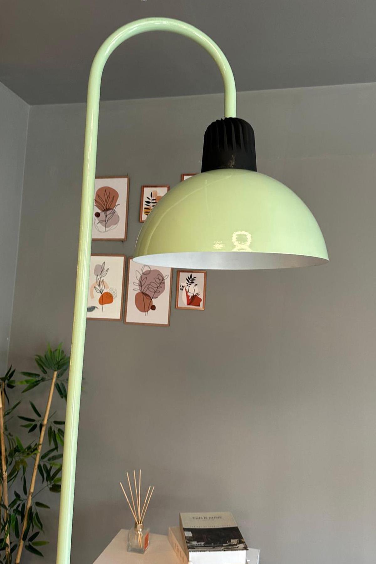 Mint Lambader Modern Dekoratif Metal Oturma Odası Çalışma Odası Zemin Lambası