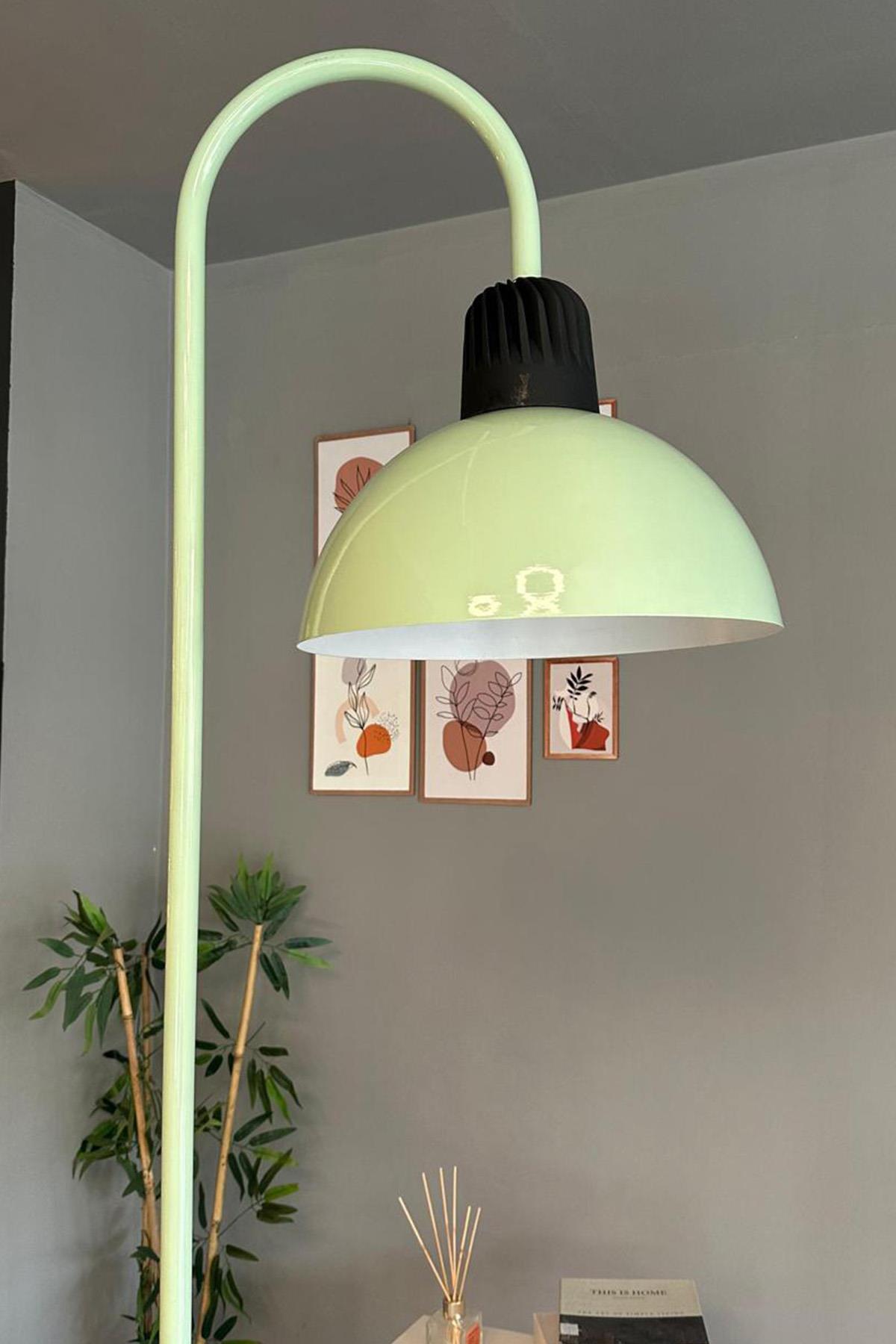 Mint Lambader Modern Dekoratif Metal Oturma Odası Çalışma Odası Zemin Lambası