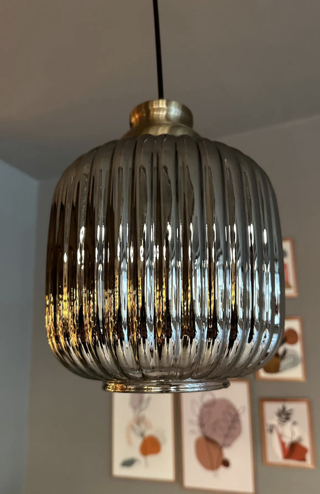 Mopa Füme Cam Tekli Avize Eskitme Kum Saati Başlık Retro Sarkıt Lamba Restoran Salon Aydınlatma