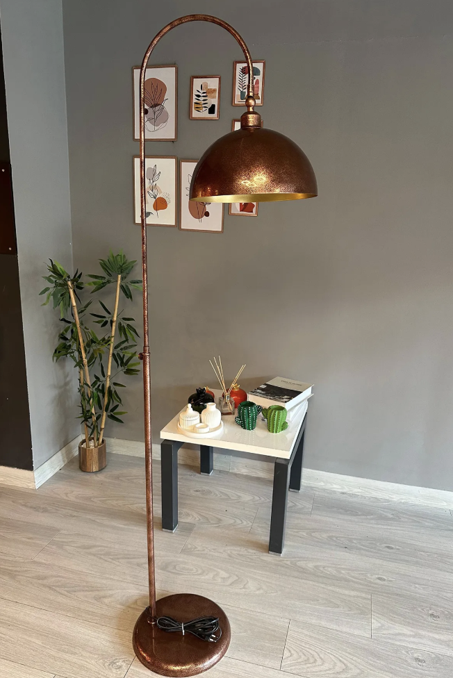 Patina Lambader Hareketli Başlık Modern Dekoratif Metal Oturma Odası Çalışma Odası Lambası