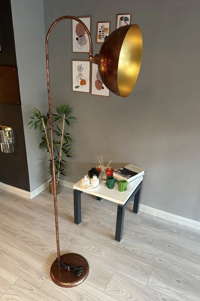 Patina Lambader Hareketli Başlık Modern Dekoratif Metal Oturma Odası Çalışma Odası Lambası