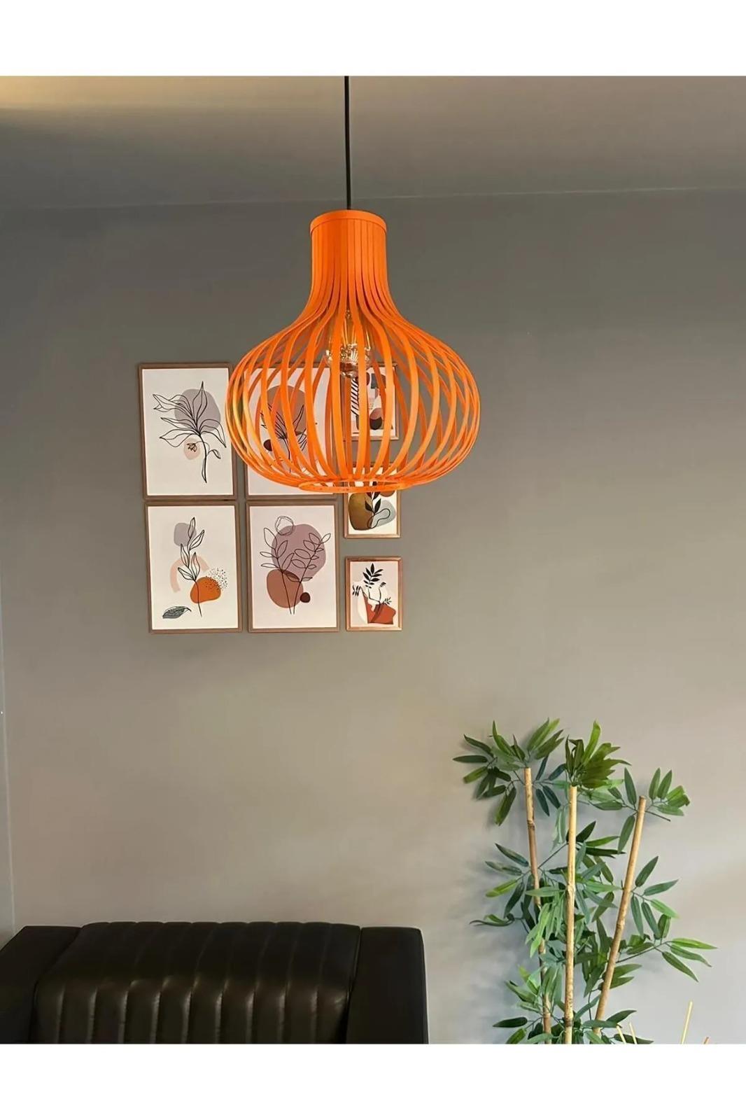 Pera Turuncu Plafonyer Avize Iç Mekan Aydınlatma Dekoratif Mutfak Hol Cafe Ofis