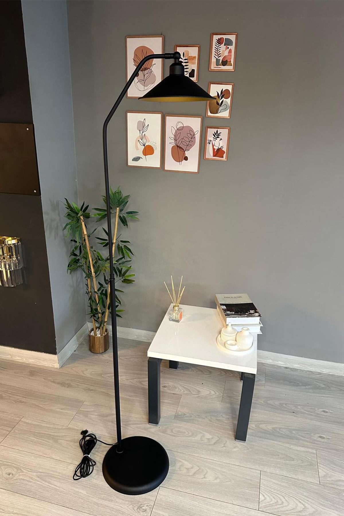 Siyah Lambader Hareketli Başlık Modern Dekoratif Metal Salon Oturma Odası Çalışma Odası Lambası