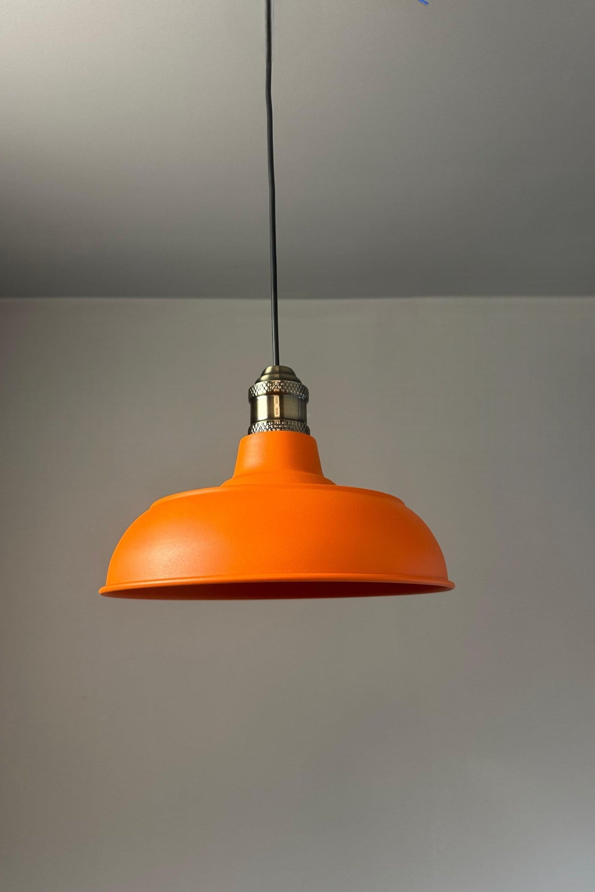 Veluna Turuncu Tekli Eskitme Lale Başlık Avize Retro Sarkıt Ofis Showroom Salon Mutfak Avizeleri