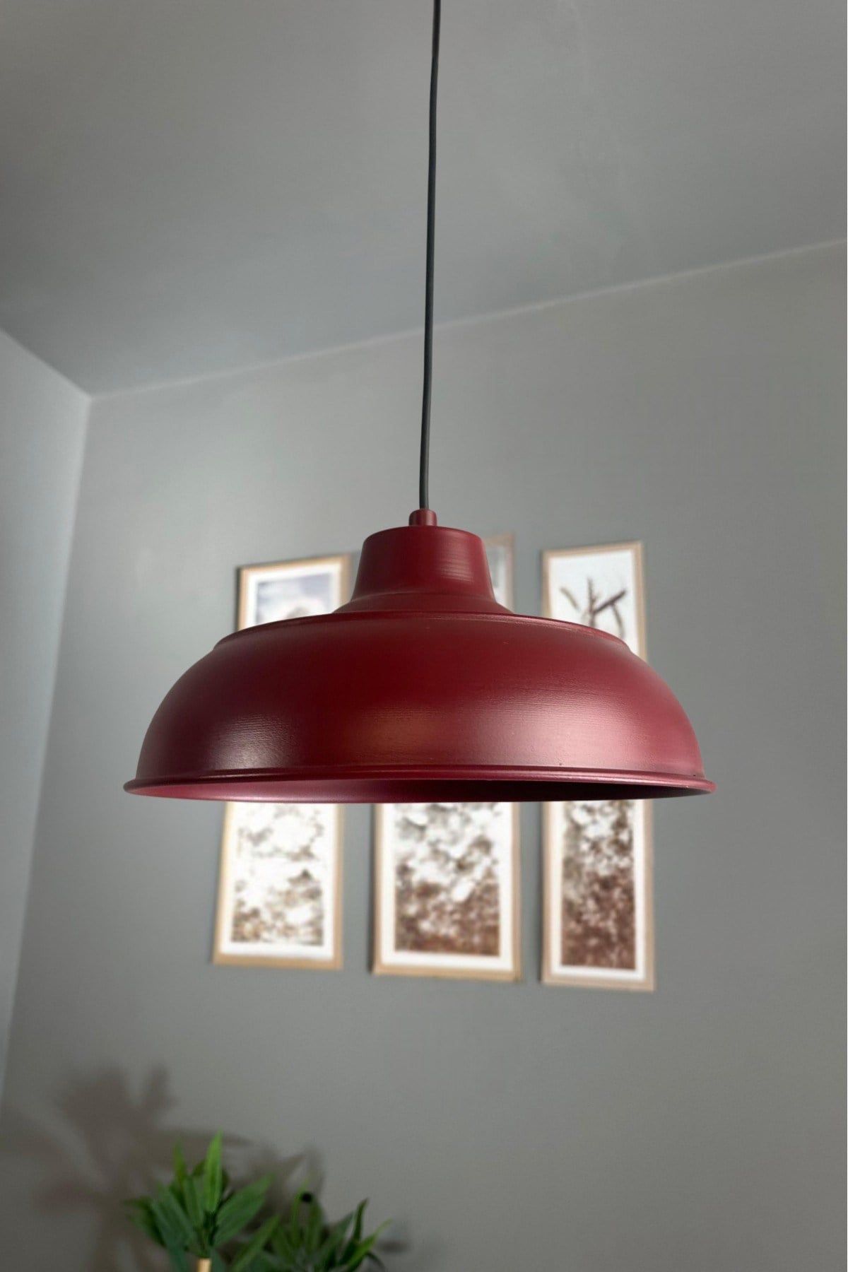 Veluna Vişne Çürüğü Tekli Avize Retro Sarkıt Ofis Showroom Salon Mutfak Avizeleri