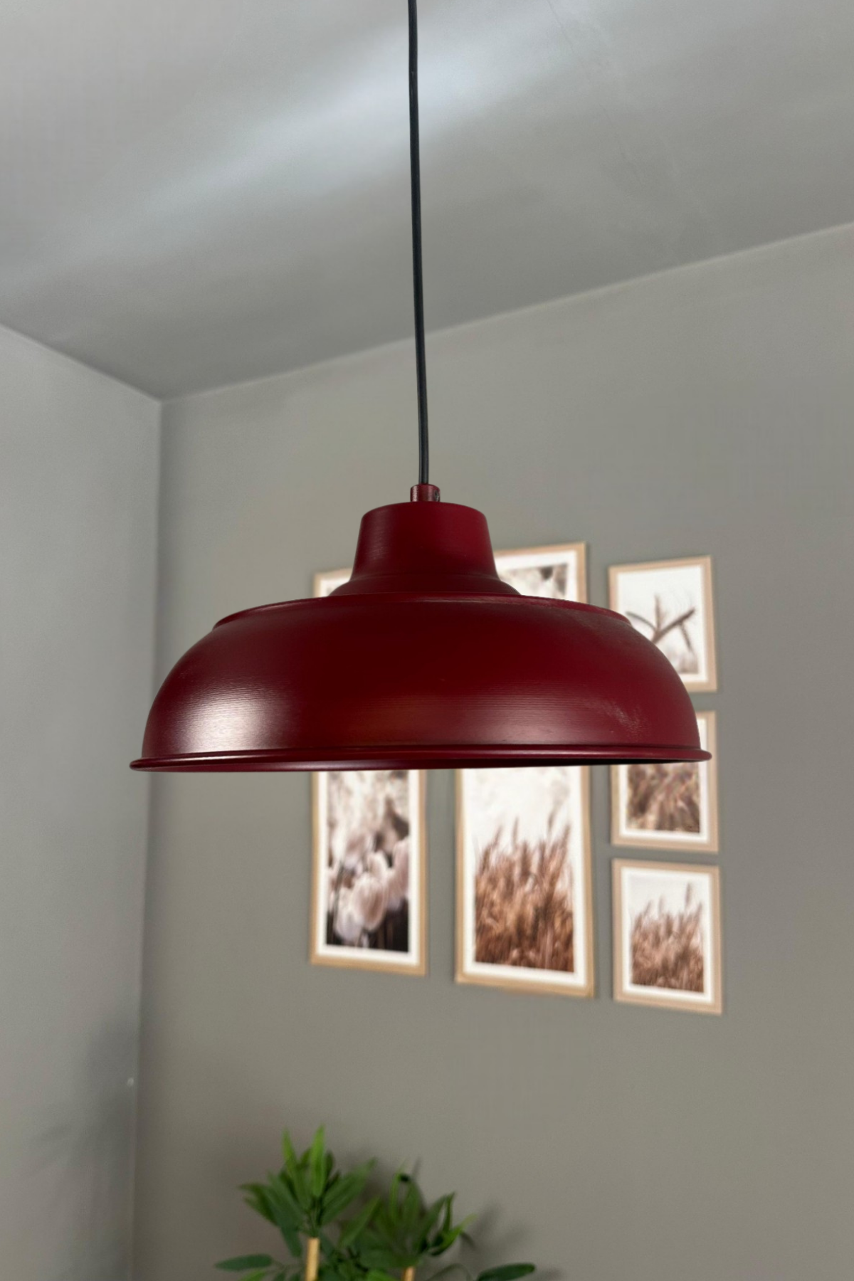 Veluna Vişne Çürüğü Tekli Avize Retro Sarkıt Ofis Showroom Salon Mutfak Avizeleri
