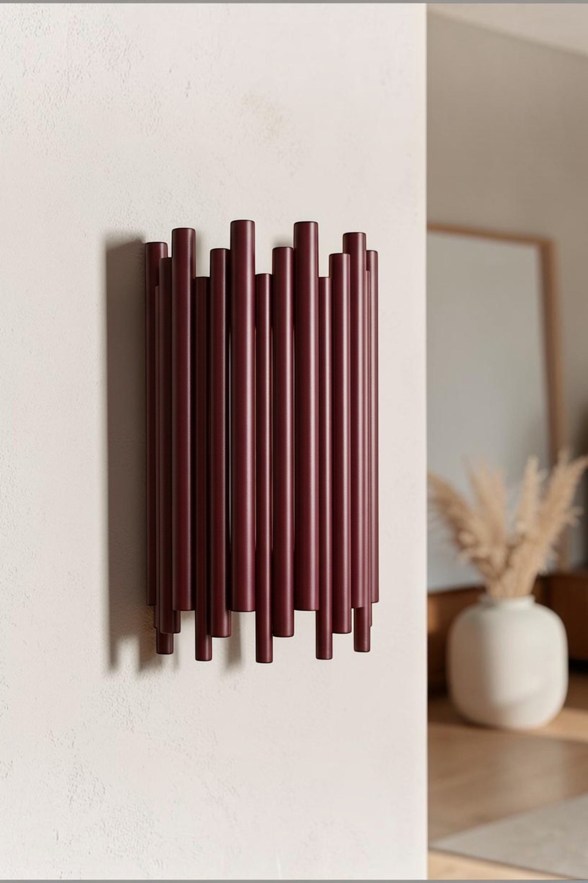 Vonita Vişne Çürüğü Rengi Metal Modern E14 Tekli Duvar Apliği