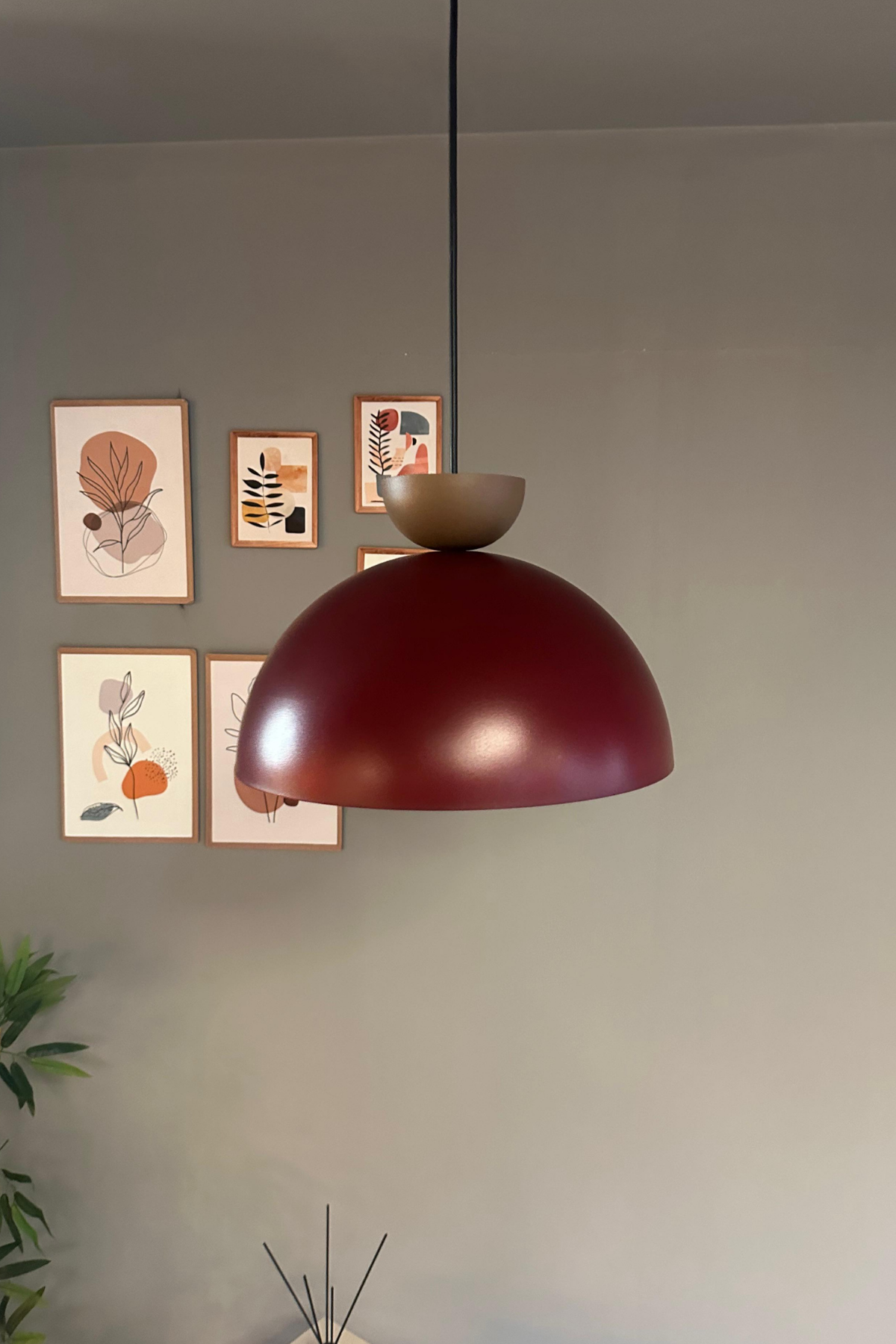 Yimpi Avize Tekli Sarkıt Sütlü Kahve Şapkalı Başlık Salon Kuaför Cafe Dekoratif Aydınlatma Pastane