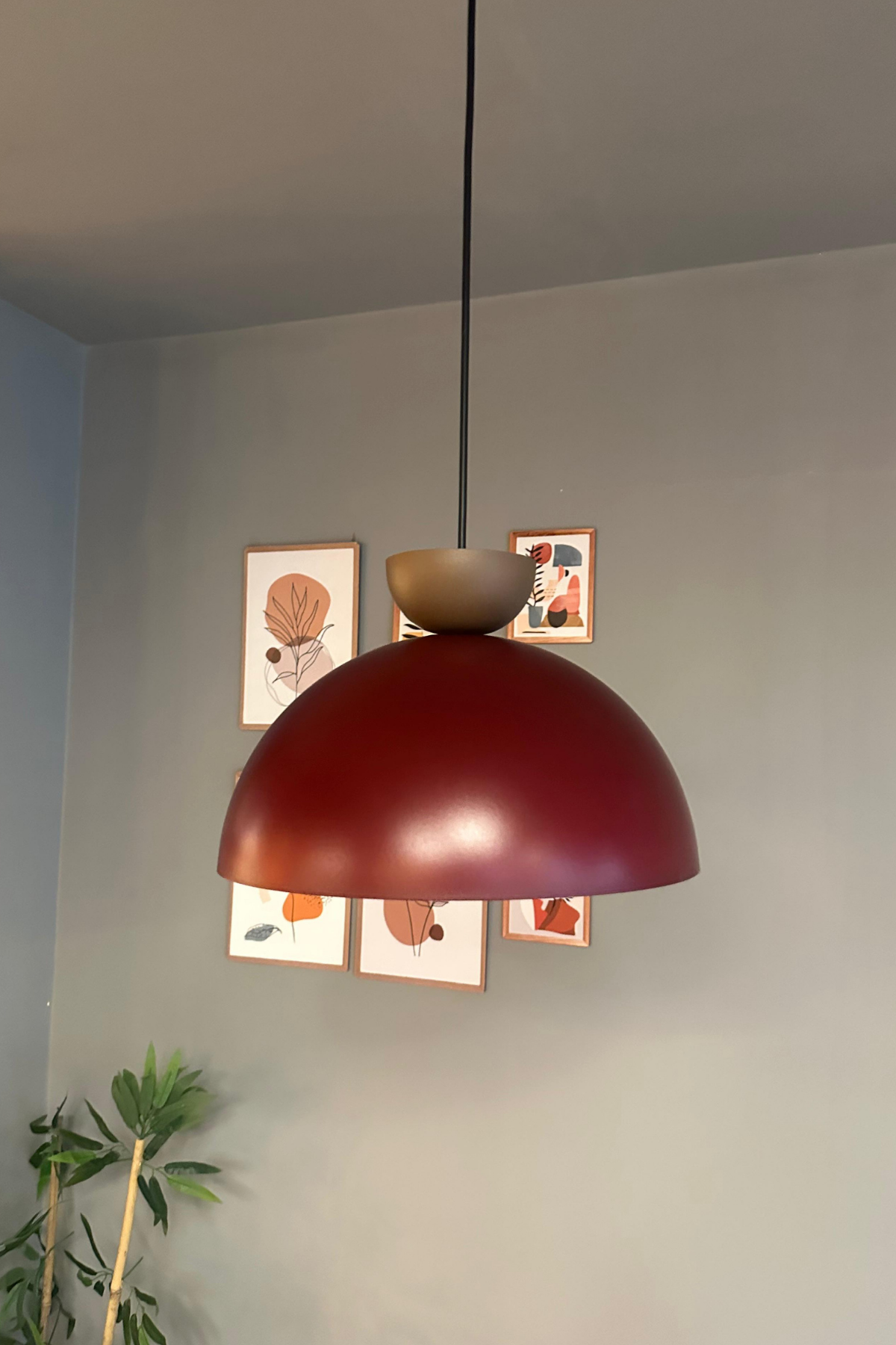 Yimpi Avize Tekli Sarkıt Sütlü Kahve Şapkalı Başlık Salon Kuaför Cafe Dekoratif Aydınlatma Pastane