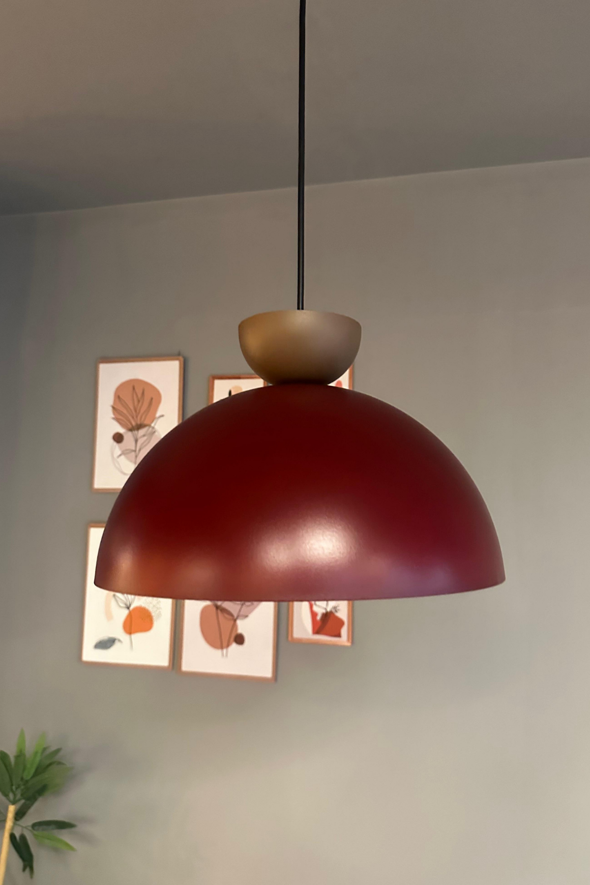 Yimpi Avize Tekli Sarkıt Sütlü Kahve Şapkalı Başlık Salon Kuaför Cafe Dekoratif Aydınlatma Pastane