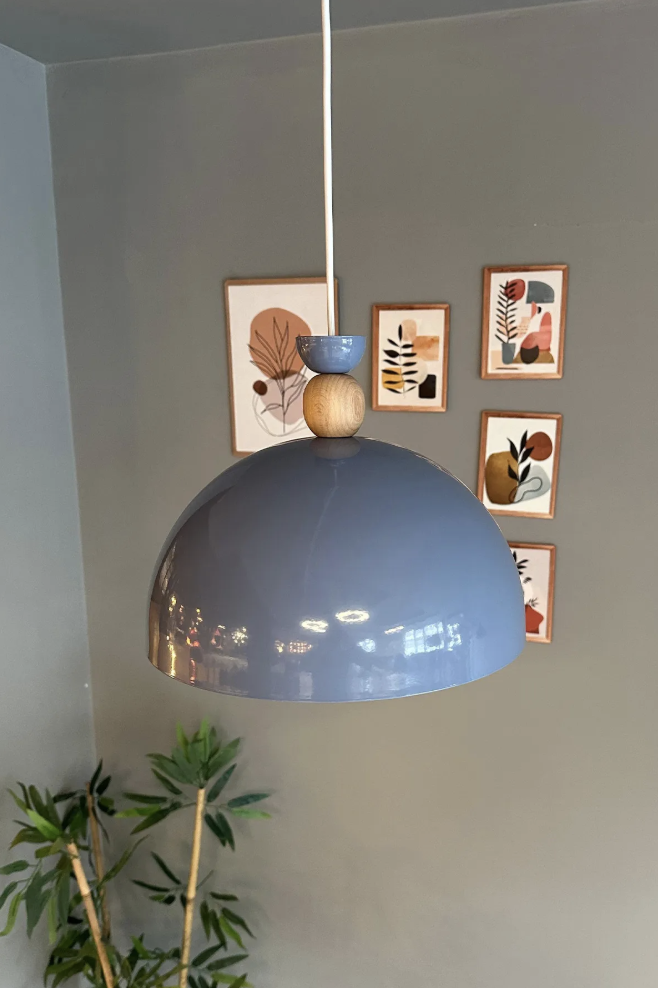 Yimpi Bebek Mavisi Avize Tekli Sarkıt Salon Kuaför Cafe Dekoratif Aydınlatma Pastane