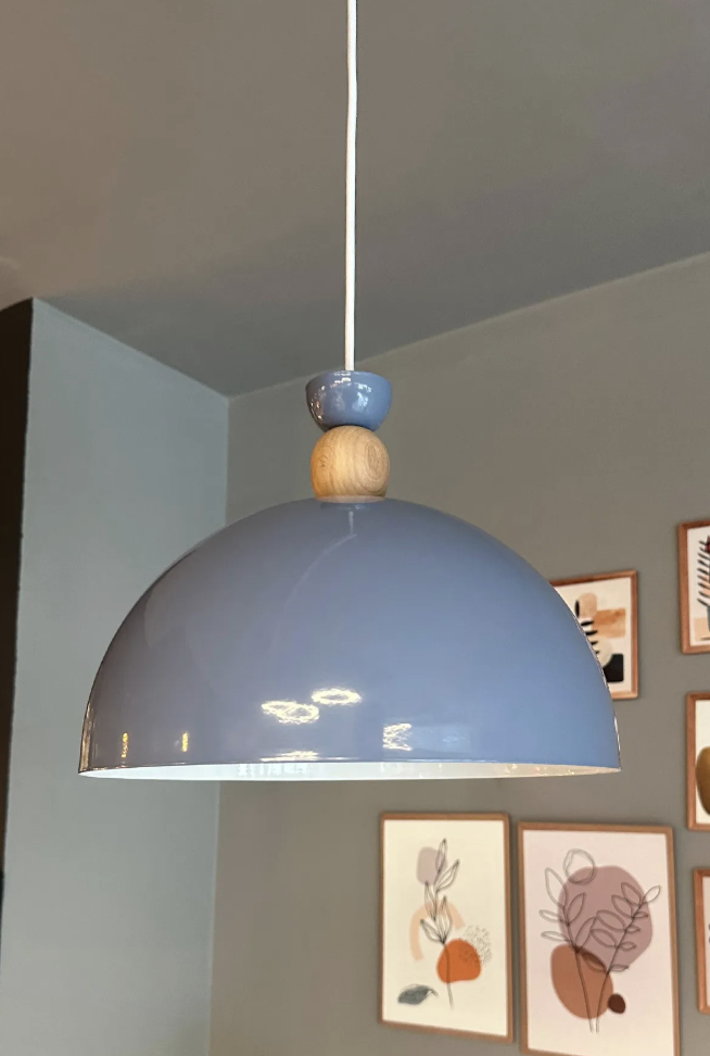 Yimpi Bebek Mavisi Avize Tekli Sarkıt Salon Kuaför Cafe Dekoratif Aydınlatma Pastane