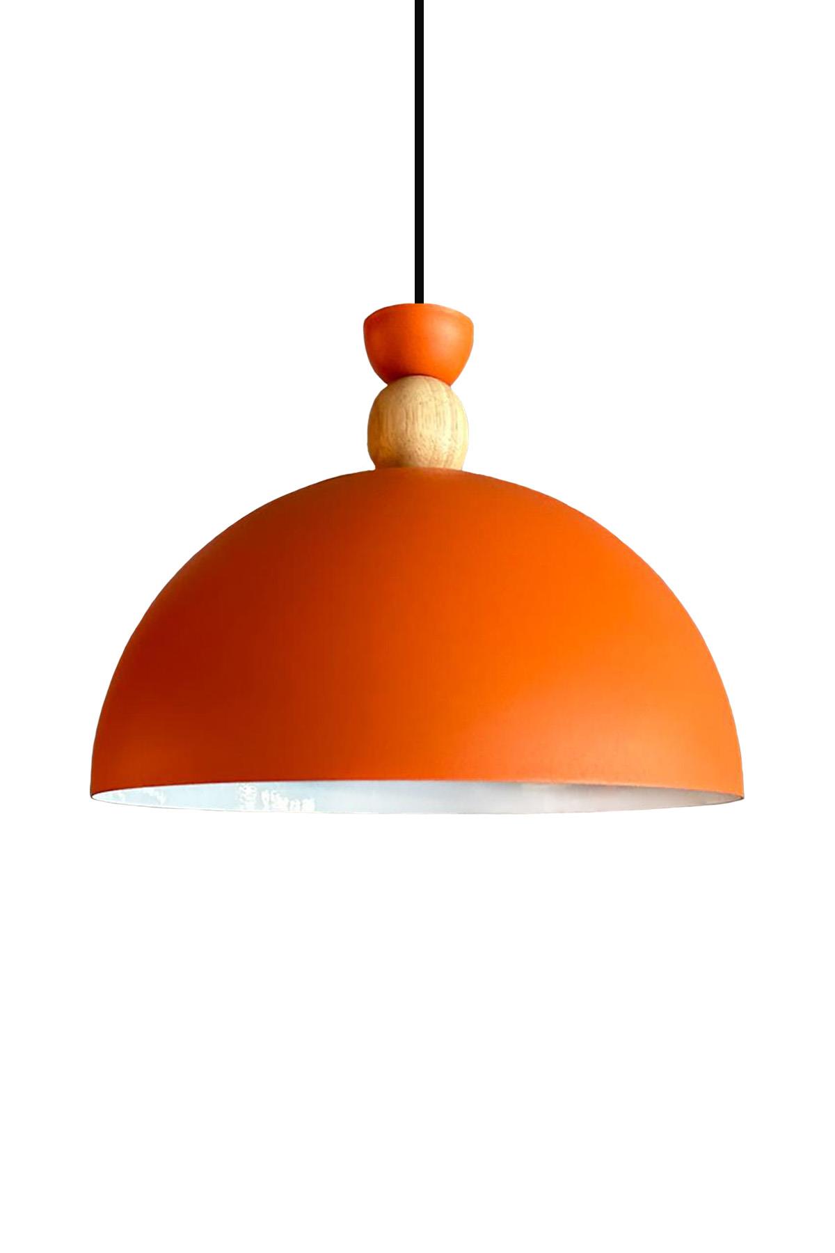 Yimpi Mat Turuncu Avize Tekli Sarkıt Salon Mutfak Kuaför Cafe Lamba Dekoratif Aydınlatma Pastane