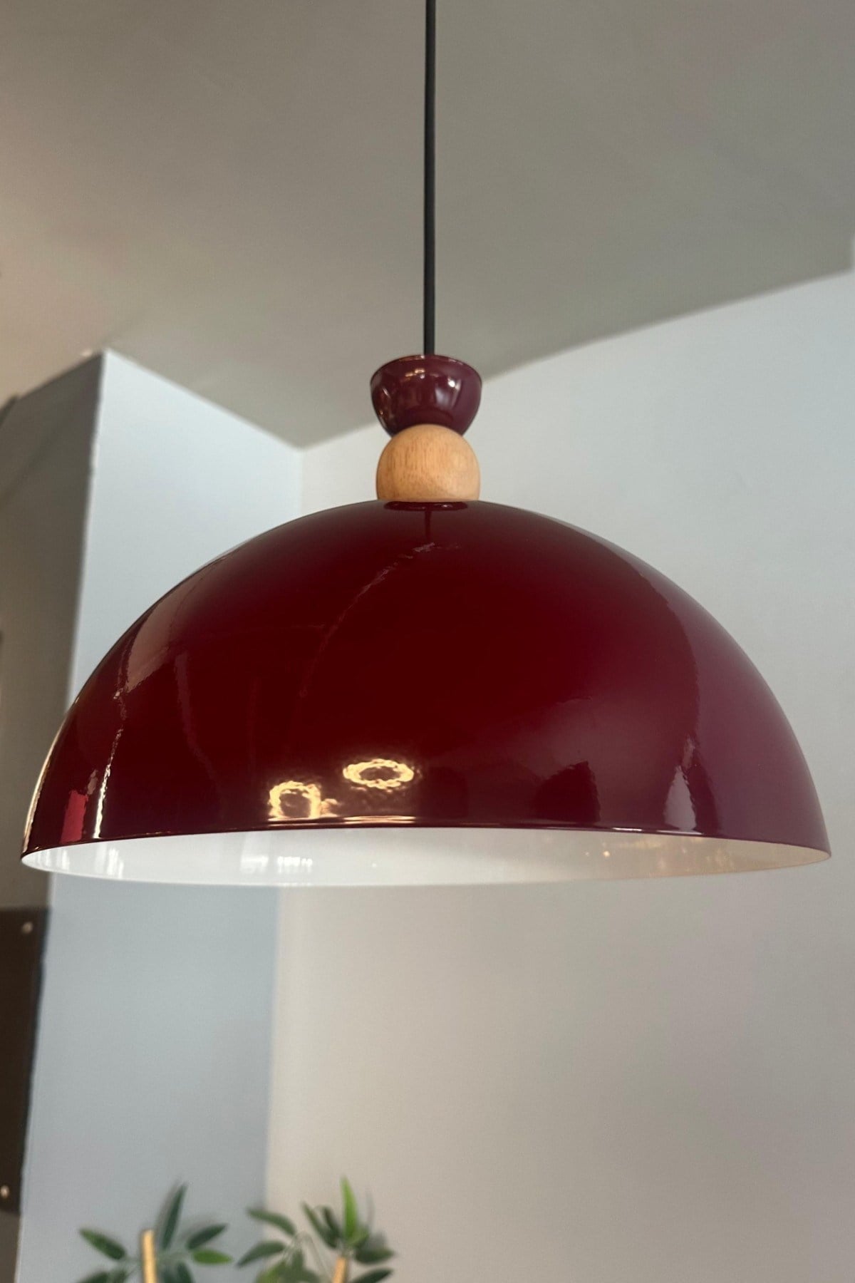 Yimpi Parlak Vişne Avize Tekli Sarkıt Salon Kuaför Cafe Dekoratif Aydınlatma Pastane