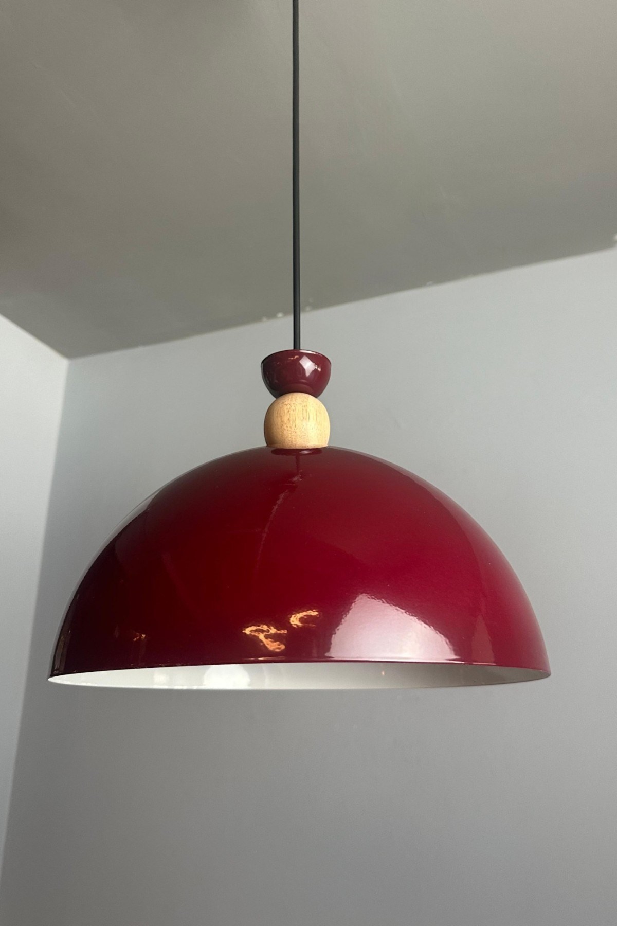 Yimpi Parlak Vişne Avize Tekli Sarkıt Salon Kuaför Cafe Dekoratif Aydınlatma Pastane