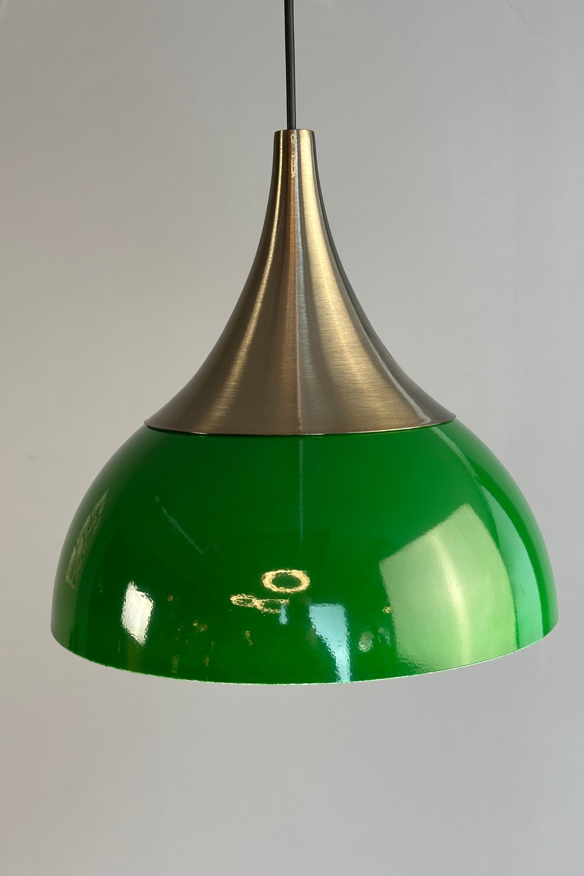 Yimpi Yeşil Avize Tekli Sarkıt Eskitme Kubbe Başlık Salon Mutfak Kuaför Dekoratif Aydınlatma