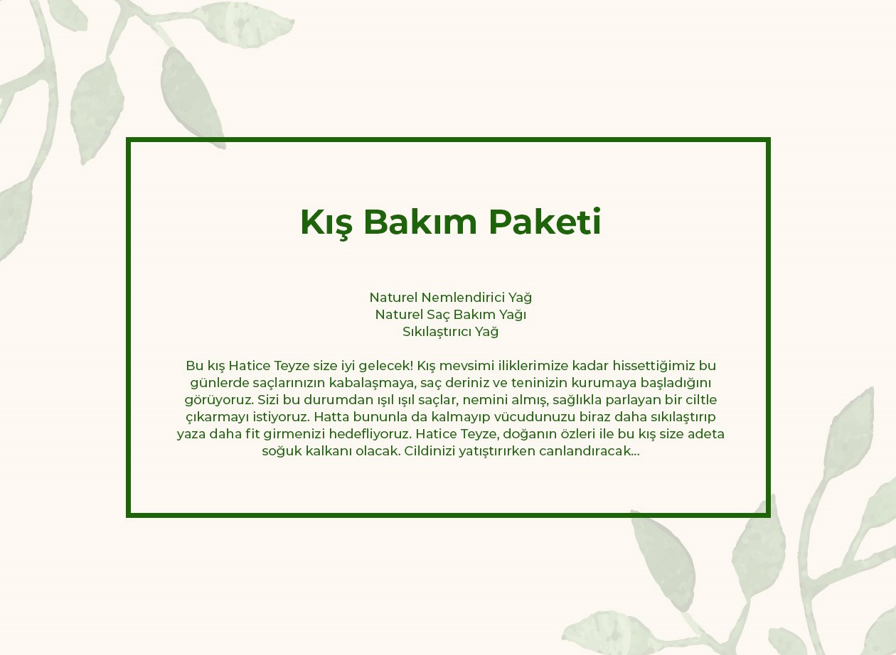 Kış Bakım Paketi-Süper Setler