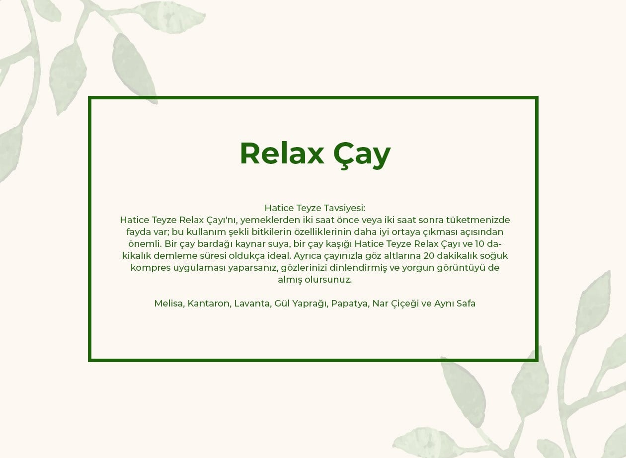 Relax Çay - 50 gr.-Çay
