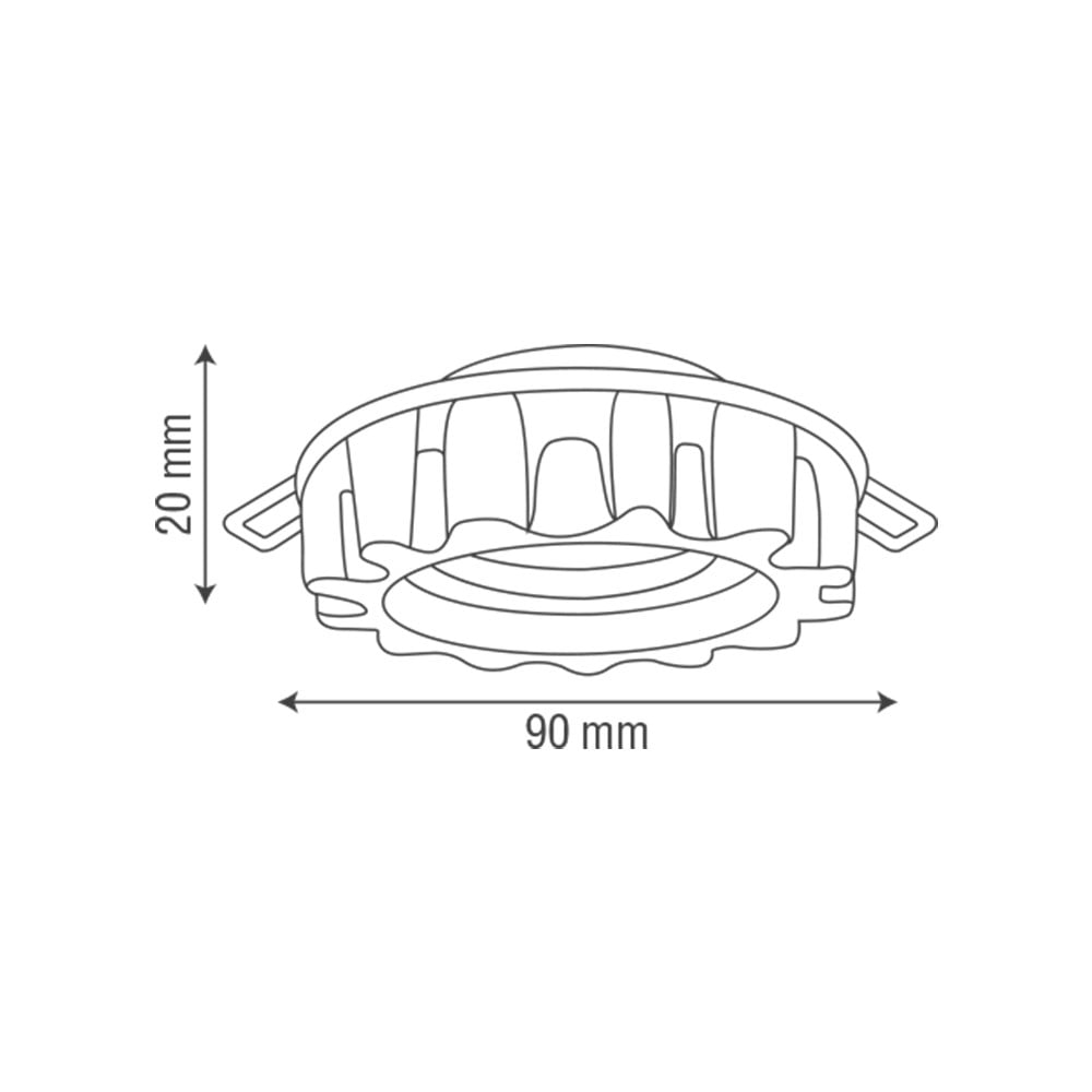 Goldx 3W Kenarı Ledli Kristal Spot Armatür ZE676