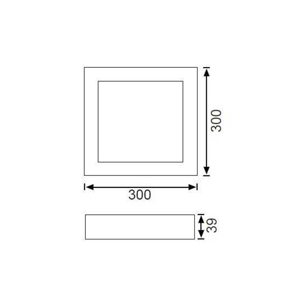 Jupiter 24W Kare Sıva Üstü Led Panel LC456 B, S