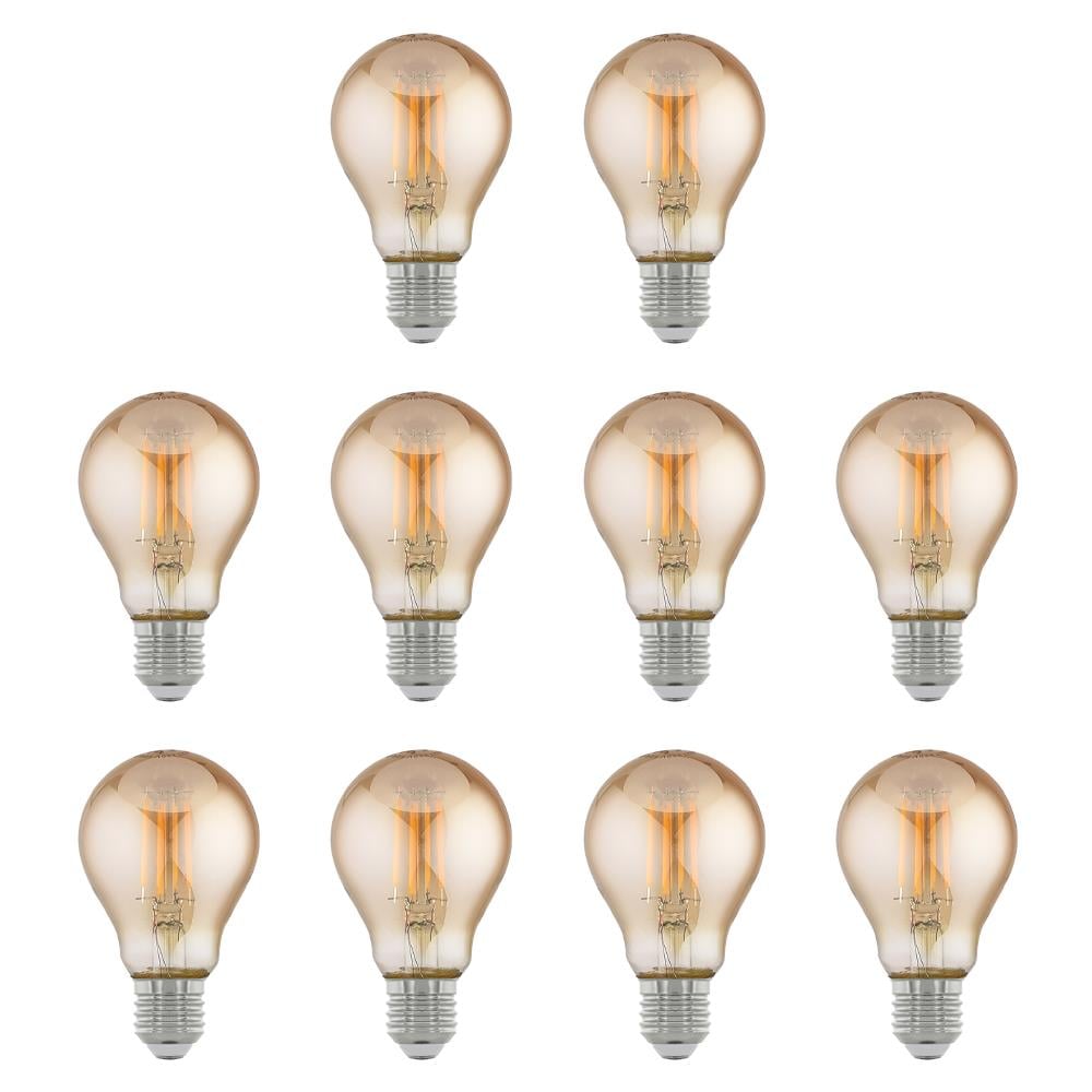 Led Lamp 4W 220V E27 A60 Rustik LED Ampul Amber 10'lu Paket