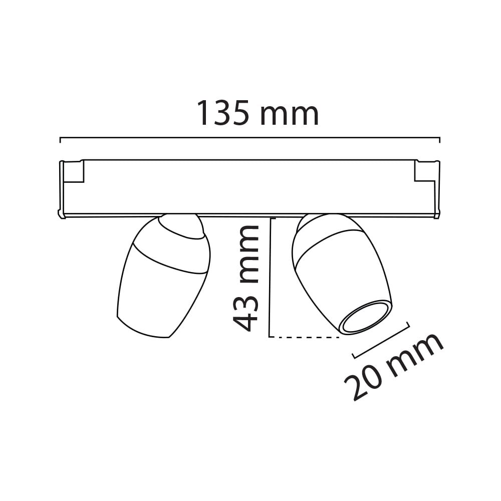 Nevo 48V 2x3W Mini Magnet Ray Spot Siyah NMA804-2