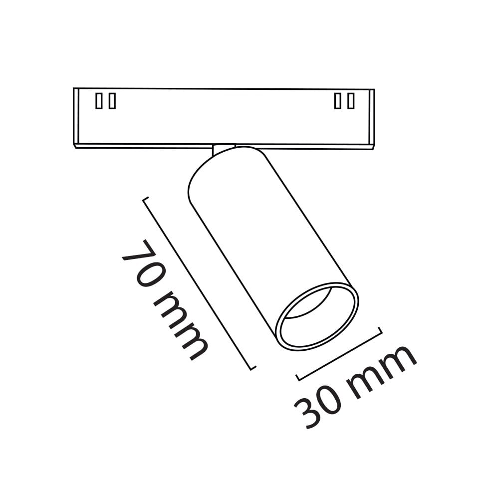 Nevo 48V 3W Mini Magnet Ray Spot Siyah NMA803-1