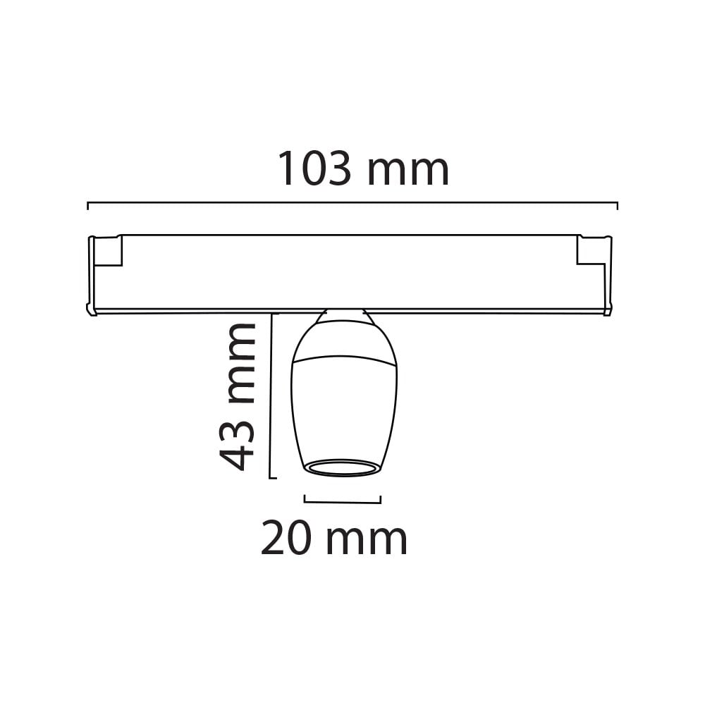 Nevo 48V 3W Mini Magnet Ray Spot Siyah NMA804-1