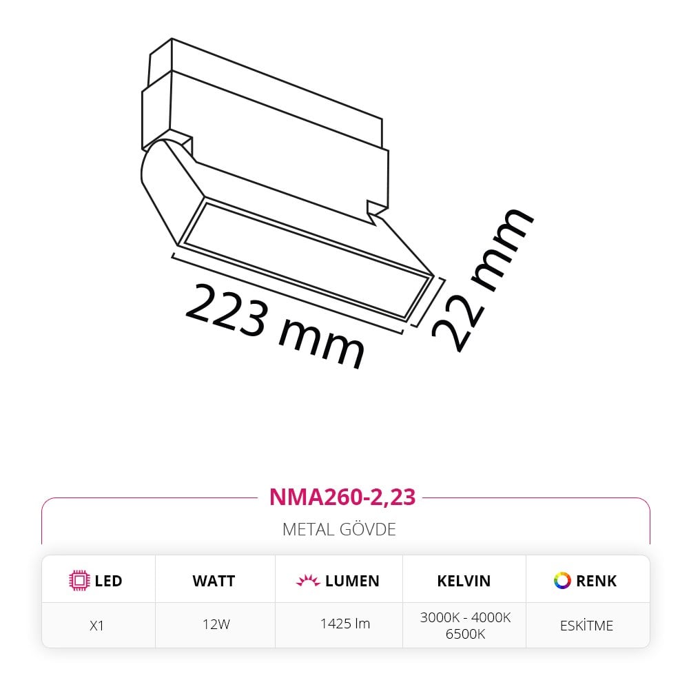 Nevo 48V Akordiyon Linear Magnet Armatür Eskitme NMA260-2