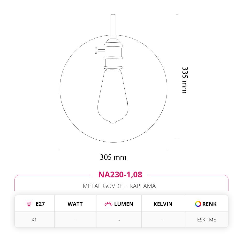 Nevo Dekoratif İç Mekan Aplik Eskitme NA230-1