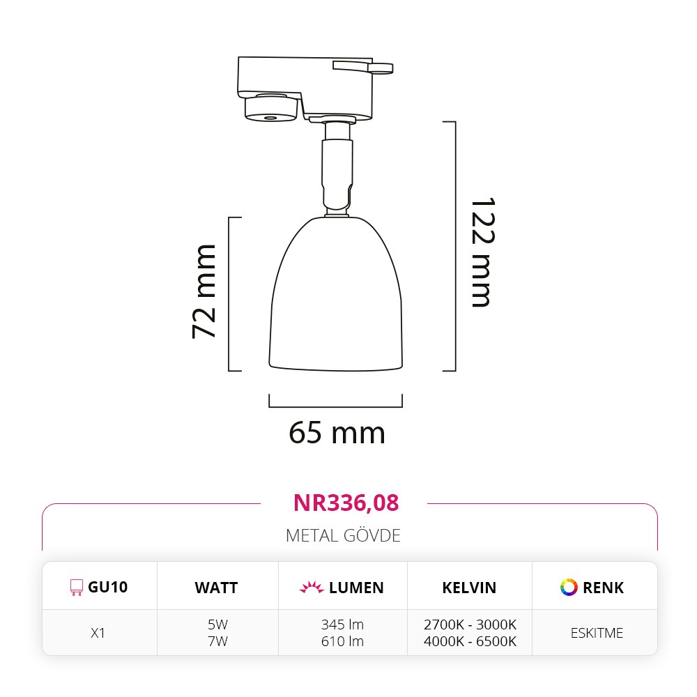 Nevo Dekoratif Ray Spot Eskitme NR336