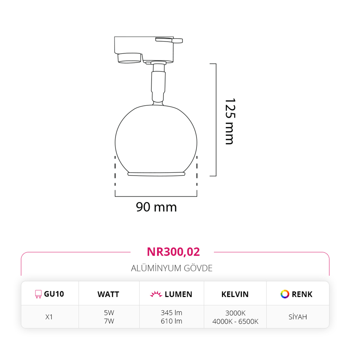 Nevo Dekoratif Ray Spot NR300,02