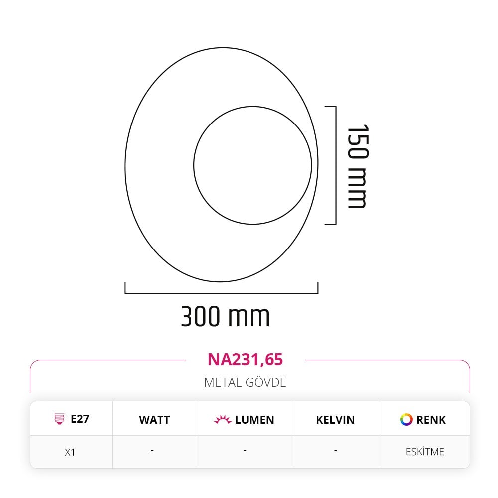 Nevo İç Mekan Aplik Eskitme NA231
