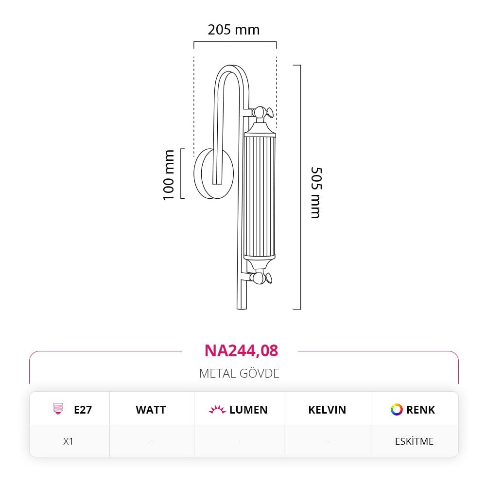 Nevo İç Mekan Aplik Eskitme NA244