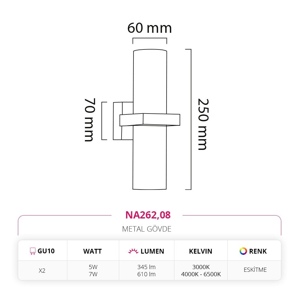 Nevo İç Mekan Aplik Eskitme NA262