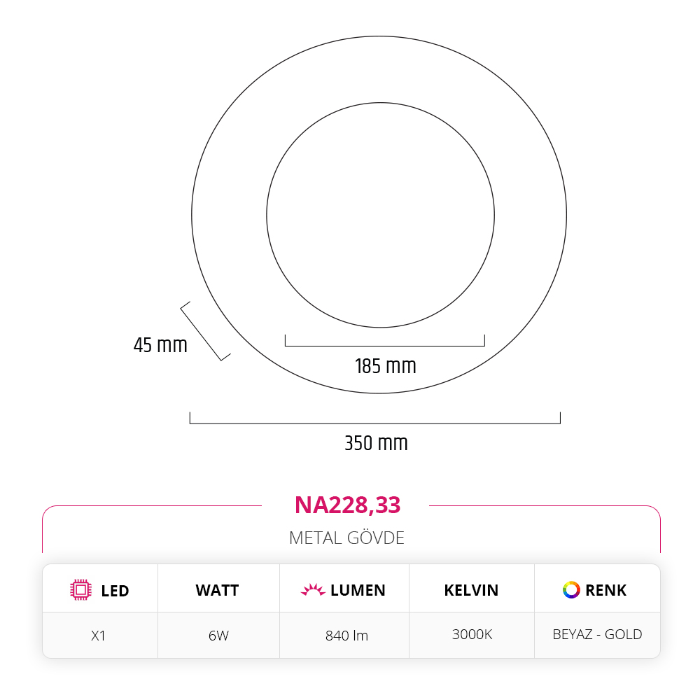Nevo İç Mekan Aplik NA228,33
