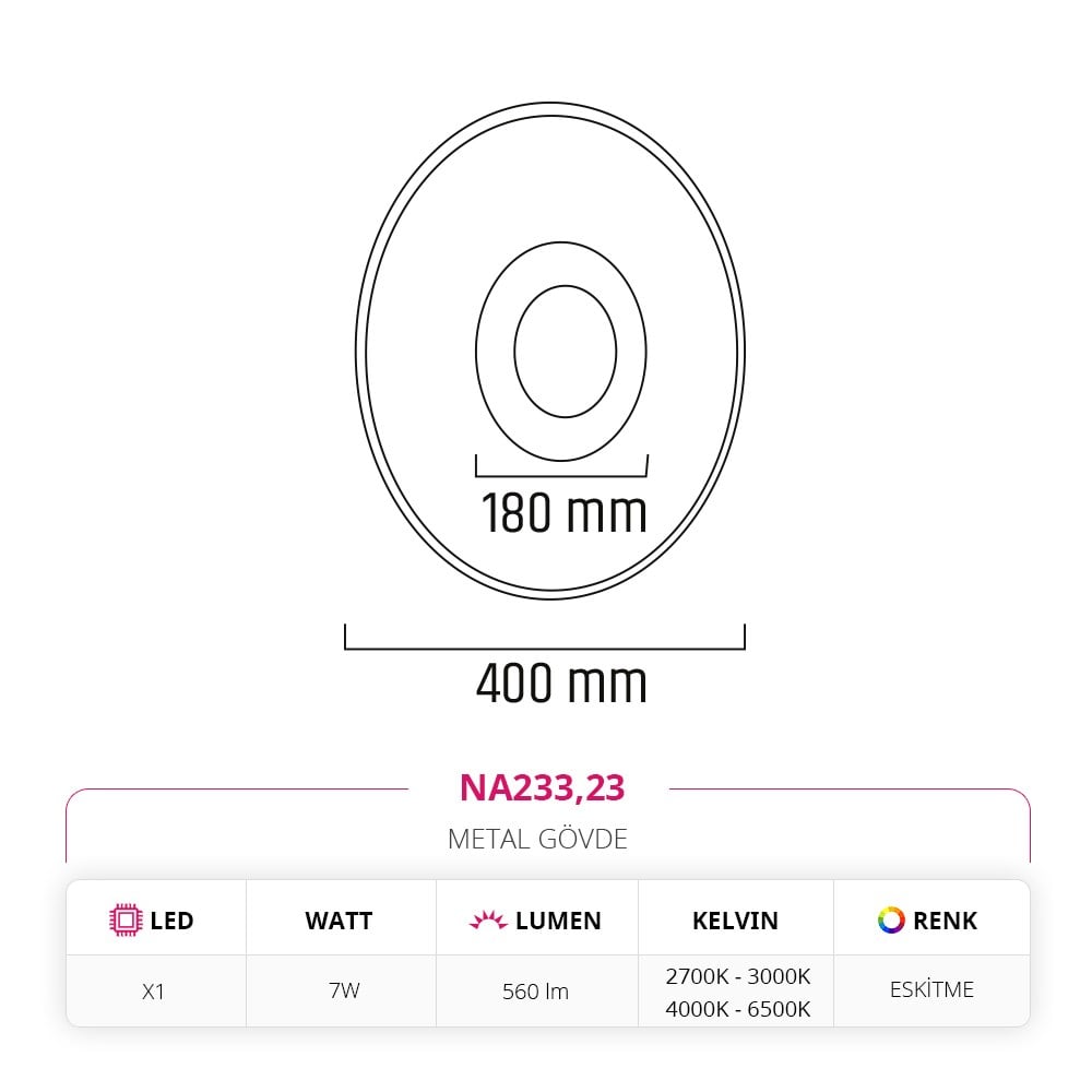Nevo İç Mekan Aplik Siyah Eskitme NA233