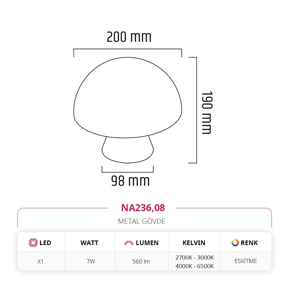 Nevo İç Mekan Mantar Aplik Eskitme NA236