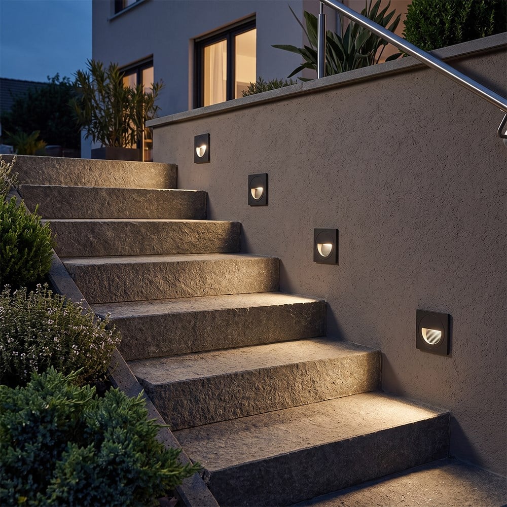 Nevo Sıva Altı Dış Mekan Duvar Armatürü Siyah NW429