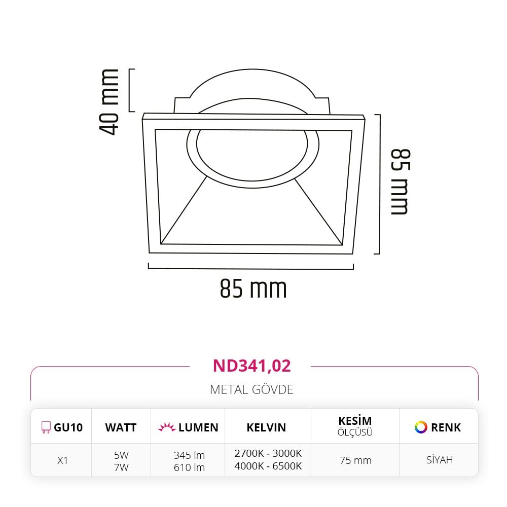 Nevo Sıva Altı Led'li Spot ND341,02