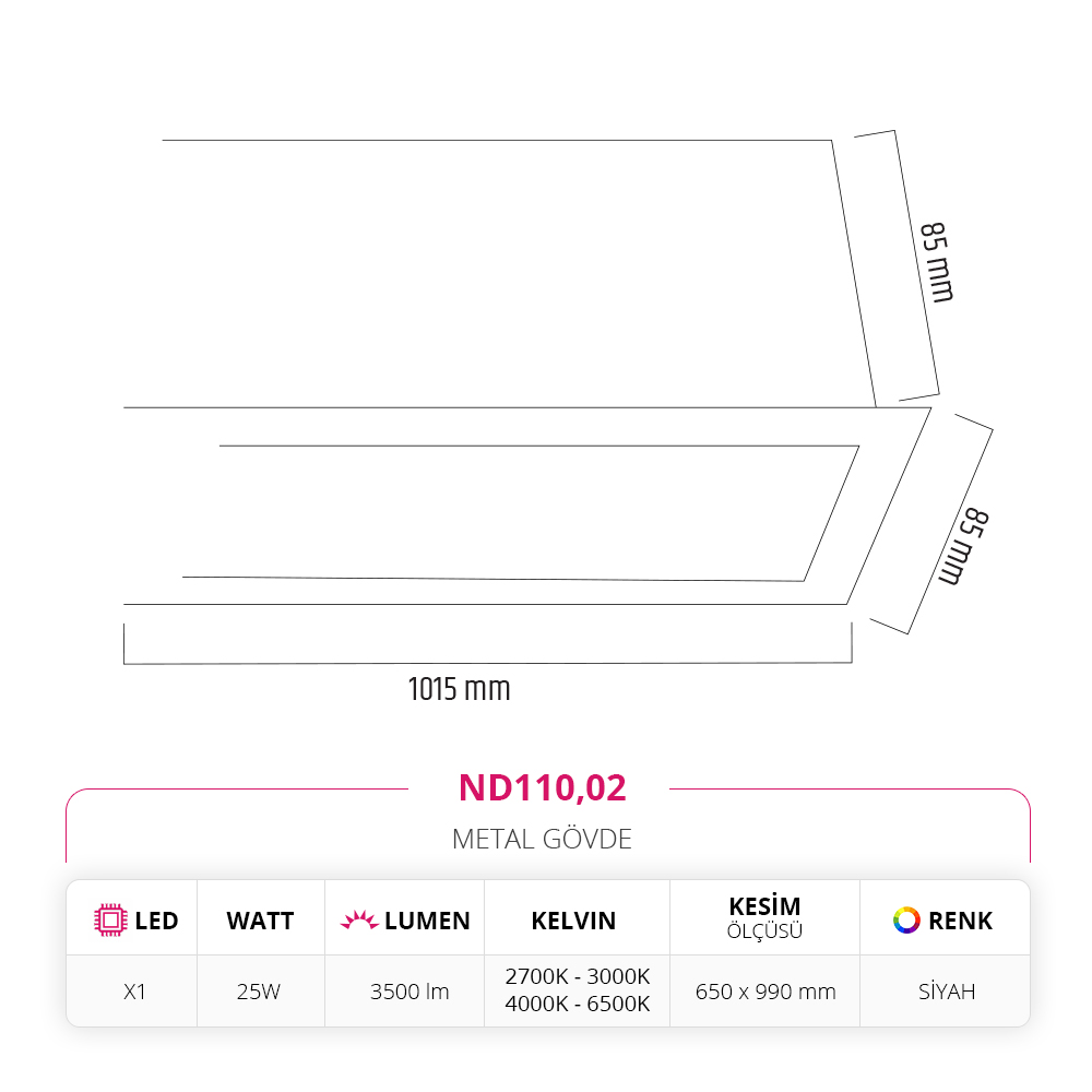 Nevo Sıva Altı Lineer Armatür ND110,02