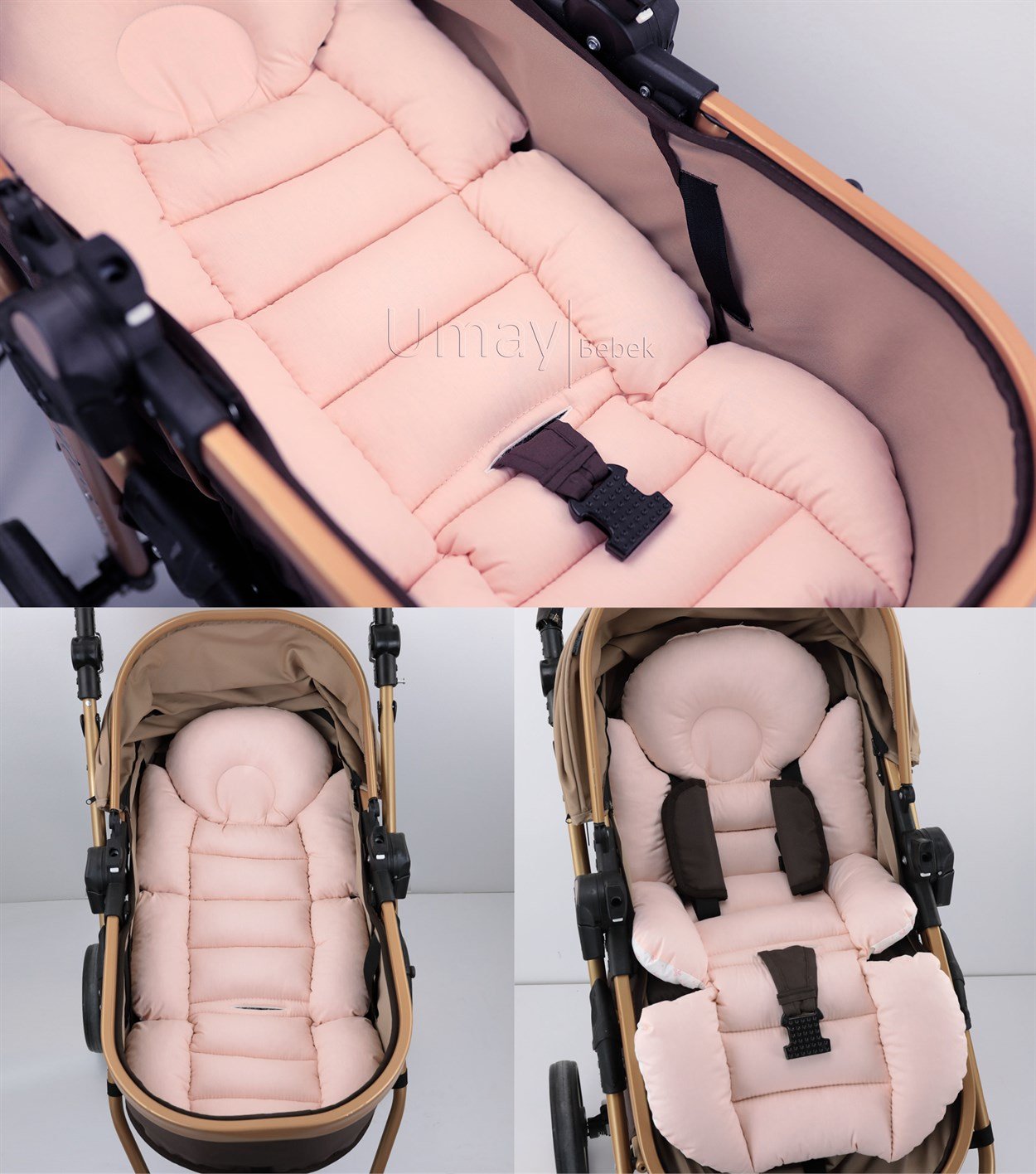 fabulinus4' lü Puset Takımı Pembe  (Panço Model)