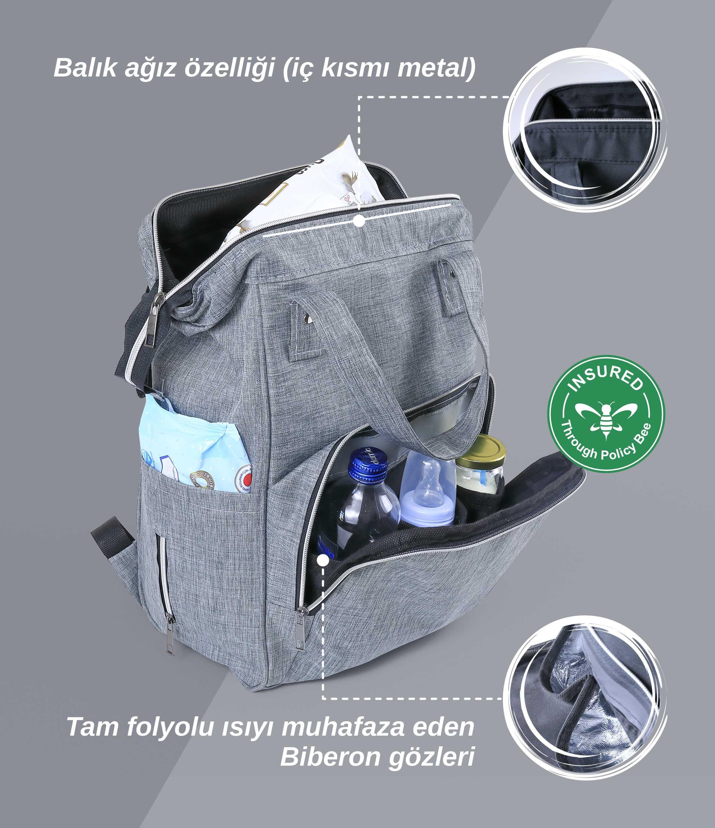Umay BebekAnne Bebek, Bakım Çantası (Gri)