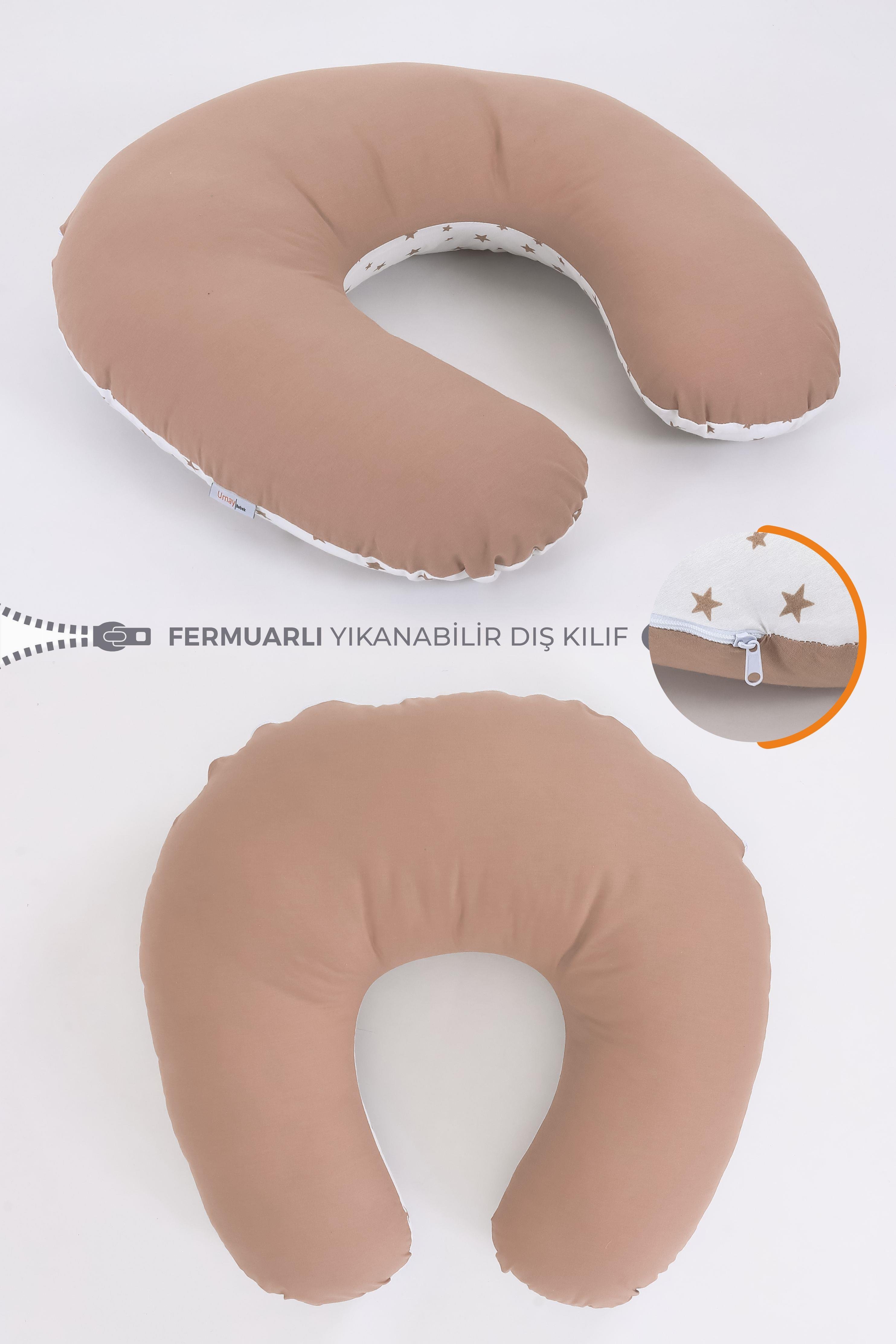 Umay BebekEmzirme Yastığı Emzirme Önlüğü Set (Kahve)